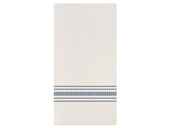 Hoffmaster FashnPoint Blue and White Dishtowel Printed Dinner Napkin, 15.5 x 15.5 inch -- 800 per case.