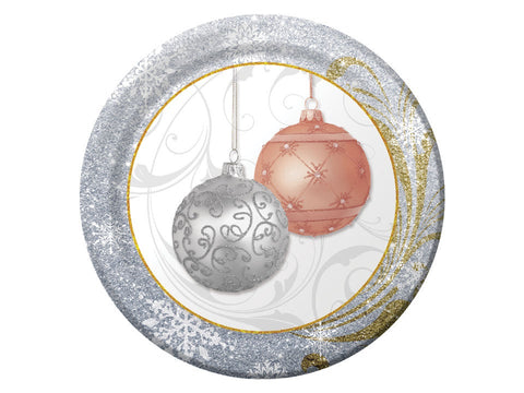 Hoffmaster Paper All That Glitters Printed Round Luncheon Plate, 7 inch -- 200 per case.