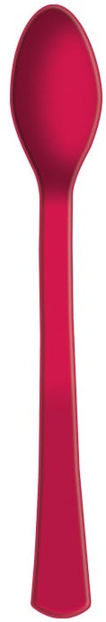 Hoffmaster Plastic Red Mini Spoon, 3.375 inch -- 400 per case.