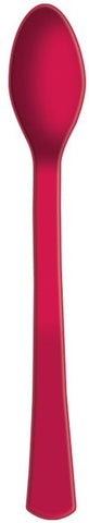 Hoffmaster Plastic Red Mini Spoon, 3.375 inch -- 400 per case.