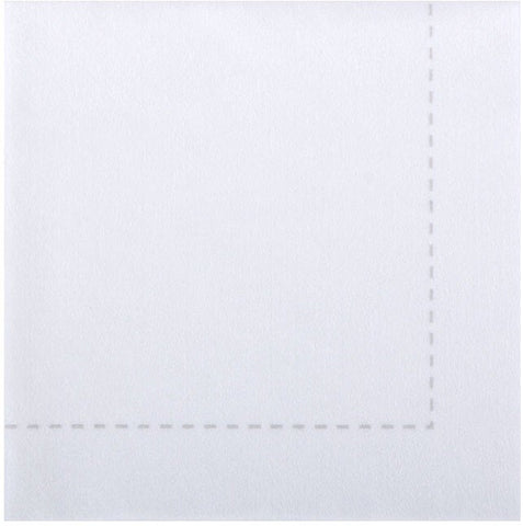 Hoffmaster Bello Lino 1/4 Fold White Stitch Printed Dinner Napkin, 15.5 x 15.5 inch -- 600 per case.