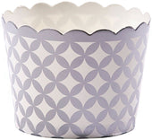 Hoffmaster Simply Baked Small Silver Diamond Metallic Baking Cup, 1 5/8 x 1 7/8 inch -- 550 per case.