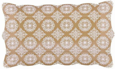 Hoffmaster Simply Baked Printed Gold Vintage Buffet Tray, 4 1/2 x 9 inch -- 100 per case.