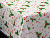 Hoffmaster Plastic Holiday Happiness No Emboss Tablecover, 54 x 108 inch -- 12 per case.