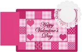 Hoffmaster Paper Happy Valentines Day Placemat and Coordinating Dinner Napkin Kit - Combo Pack -- 750 per case.