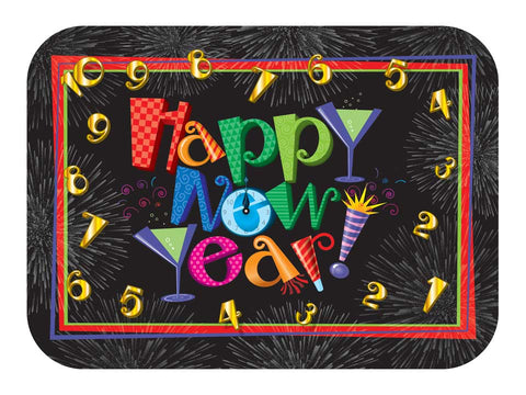 Hoffmaster Paper Happy New Year Linen Emboss Traymat, 13.625 x 18.75 inch -- 500 per case.