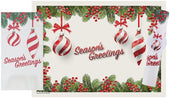 Hoffmaster Paper Holiday Ornaments Placemat and Corditing Dinner Napkin Kit - Combo Pack -- 750 per case.