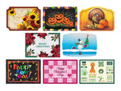 Hoffmaster Fall and Winter Seasonal Celebrate Paper Placemat, 9.75 x 14 8 inch -- 1000 per case.