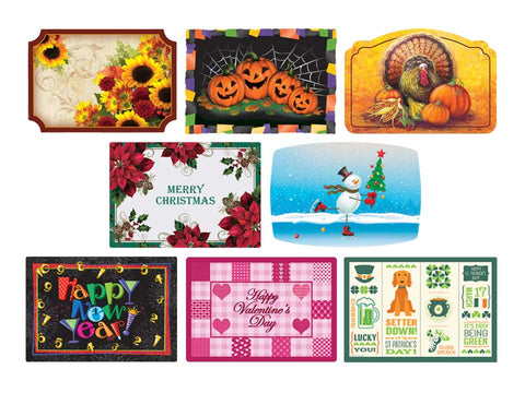 Hoffmaster Fall and Winter Seasonal Celebrate Paper Placemat, 9.75 x 14 8 inch -- 1000 per case.
