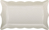 Hoffmaster Simply Baked Printed Pearl Quadrafoil Buffet Tray, 4 1/2 x 9 inch -- 100 per case.