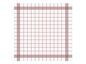 Hoffmaster Fashnpoint Flat Pack White Red Plaid Dinner Napkin, 15 1/2 x 15 1/2 inch -- 750 per case.