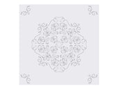Hoffmaster FashnPoint 1/4 Fold Silver Splendor Printed Dinner Napkin, 15 1/2 x 15 1/2 inch -- 800 per case.