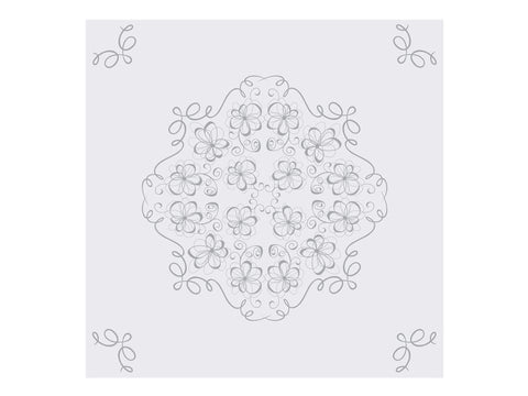 Hoffmaster FashnPoint 1/4 Fold Silver Splendor Printed Dinner Napkin, 15 1/2 x 15 1/2 inch -- 800 per case.