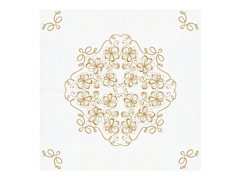 Hoffmaster Fashnpoint 1/4 Fold Gold Splendor Dinner Napkin, 15 1/2 x 15 1/2 inch -- 800 per case.