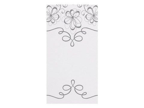 Hoffmaster FashnPoint 1/8 Fold Silver Splendor Printed Dinner Napkin, 15 1/2 x 15 1/2 inch -- 800 per case.
