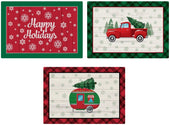 Hoffmaster Paper 3 Designs Holiday Classics Placemat - Multipack, 9.75 x 14 inch -- 1002 per case.