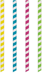 Hoffmaster Cedar Grove 4 Color Boba Tea Paper Straw, 8.5 x 0.50 inch -- 1400 per case