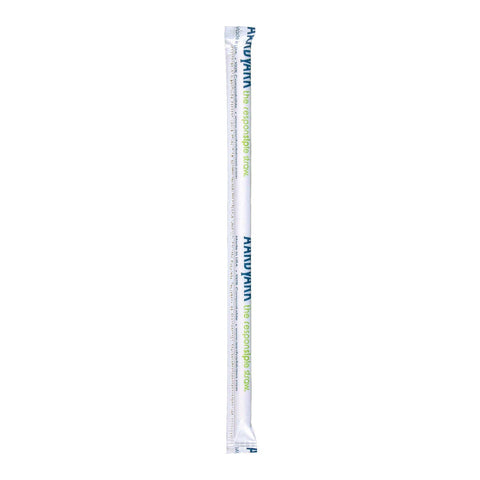 Aardvark White Giant Paper Straw, 10 inch - 300 count per pack -- 8 packs per case