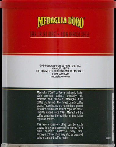 Medaglia Doro Espresso Ground Coffee, 10 Ounce -- 12 per case.