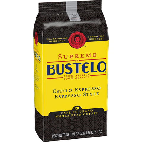 Bustelo Whole Bean Supreme Coffee, 32 Ounce -- 4 per case.