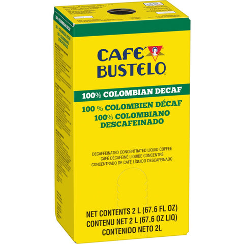 Bustelo 100 Percent Colombian Decaffeinated Concentrated Liquid Coffee, 2 Liter -- 2 per case.