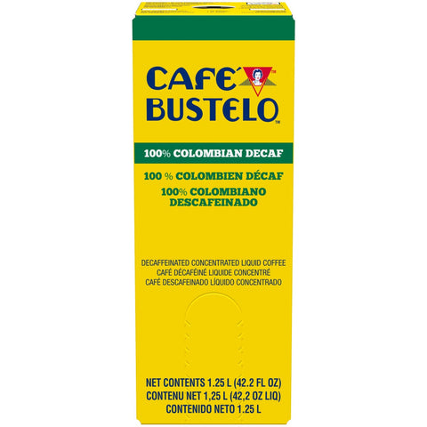 Cafe Bustelo 100 Percent Colombian Decaffeinated Concentrated Liquid Coffee, 1.25 liter -- 2 per case