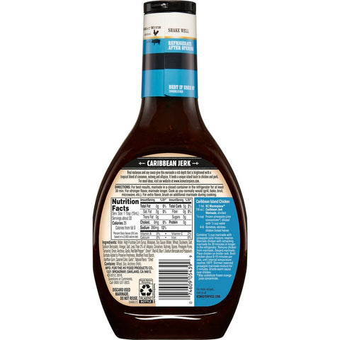 Clorox K.C. Masterpiece Caribbean Jerk Marinade Sauce, 16 Ounce -- 6 per case.
