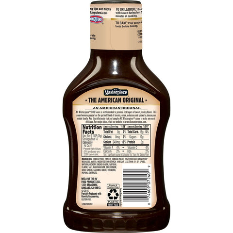 KC Masterpiece Original Barbeque Sauce, 18 Ounce -- 6 per case.