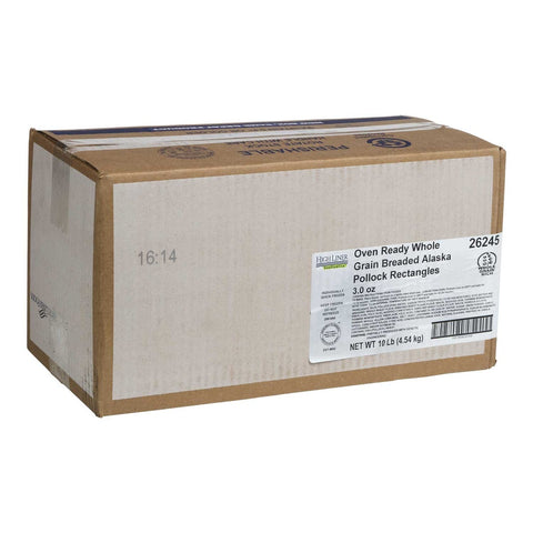 Viking Whole Grain Breaded Pollock Rectangle, 10 Pound.