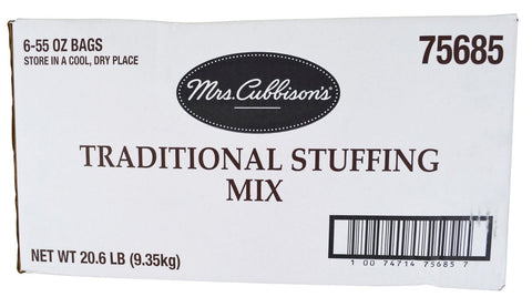 Mrs Cubbisons Traditional Seasoned Stuffings, 55 Ounce -- 6 per case.