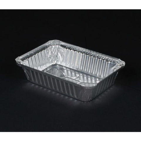 Durable Packaging 3 Pound Oblong Aluminum Container with Lid -- 250 per case