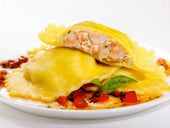 Seviroli Shrimp and Roasted Garlic Ravioli Hexagon, 2.5 Pound -- 2 per case.