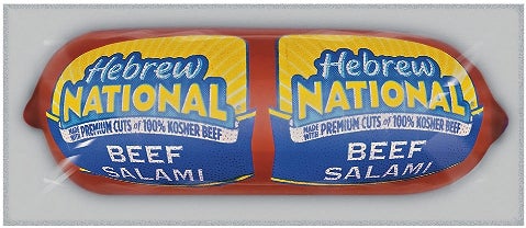 Conagra Hebrew National Beef Salami, 12 Ounce -- 12 per case.