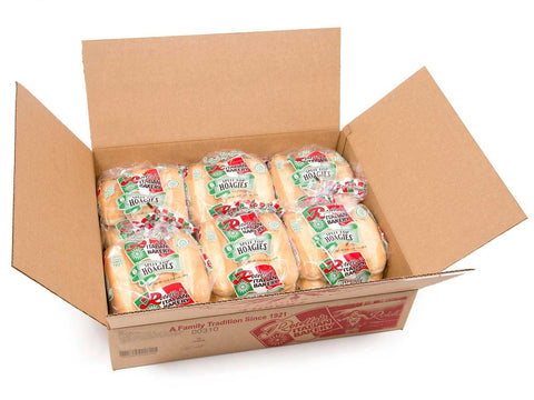 Rotellas White Sliced Split Top Hoagie, 6 inch -- 36 per case.