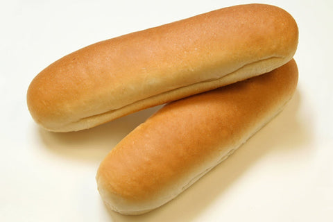 Rotellas White Solid Sub Hoagie, 10 inch Length - 4 per pack -- 6 packs per case.