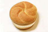 Rotellas Kaiser Corn Meal Dusted 4.25 Inch Hamburger Bun, 8 per bag -- 12 per case