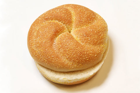 Rotellas Kaiser Corn Meal Dusted 4.25 Inch Hamburger Bun, 8 per bag -- 12 per case