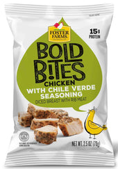 Foster Farms Chile Verde Seasoned Diced Chicken Breast, 2.5 Ounce -- 12 per case
