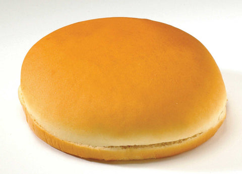 Flowers Foods European Bakers Sliced Jumbo Hamburger Bun, 5 inch - 8 per pack -- 8 packs per case.
