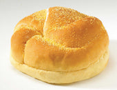 Flowers Foods European Bakers Corn Dusted Golden Kaiser Sandwich Bun, 4.5 inch - 12 per pack -- 6 packs per case.
