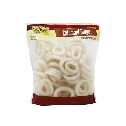 Sea Best Unbreaded Raw Calamari Rings, 2.5 Pound -- 10 per case.