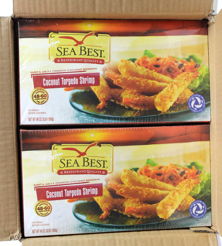Sea Best Breaded Coconut Torpedo Shrimp, 3 Pound -- 8 per case.