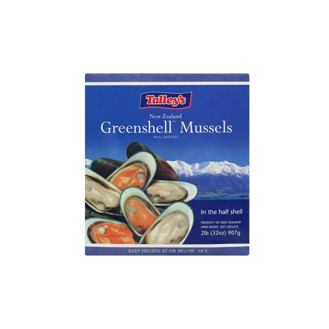 Packers New Zealand 1/2 Shell Mussels, 2 Pound -- 12 per case.