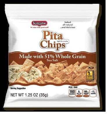 Kangaroo Whole Grain Pita Chips, 1.25 Ounce -- 70 per case