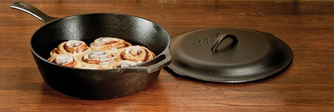 Lodge Cast Iron Covered Deep Skillet, 5 Quart.