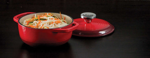 Lodge Red Dutch Oven, 1.5 Quart.