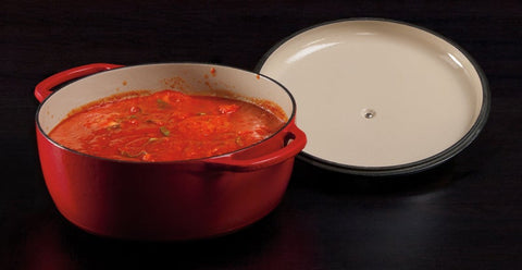 Lodge Red Enamel Dutch Oven, 7.5 Quart.