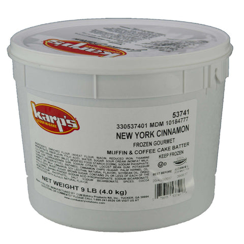 Baker and Baker Karps Scoop N Bake New York Cinnamon Muffin Batter, 9 Pound -- 2 per case.