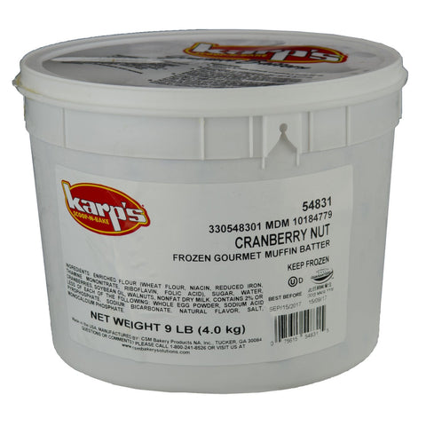 Baker and Baker Karps Scoop N Bake Cranberry Nut Muffin Batter, 9 Pound -- 2 pails.