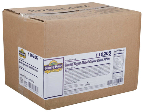 Country Pride Breaded Chicken Breast Nugget, 5 Pound -- 2 per case